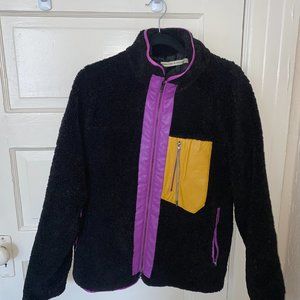 Shades of Grey by Micah Cohen Faux Shearling Zip-Up Jacket - Black - Small